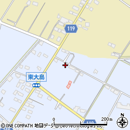栃木県真岡市東大島590-25周辺の地図