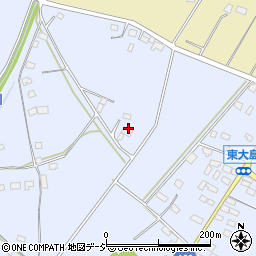栃木県真岡市東大島1446周辺の地図