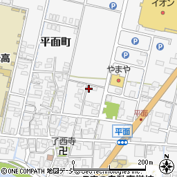 石川県小松市平面町周辺の地図