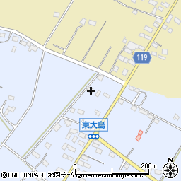 栃木県真岡市東大島1449-19周辺の地図