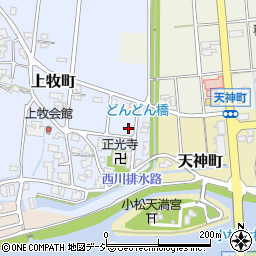 石川県小松市上牧町一丁目周辺の地図