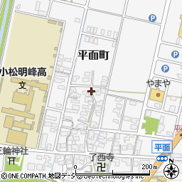 石川県小松市平面町ホ周辺の地図
