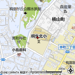 桐生市立北小学校周辺の地図