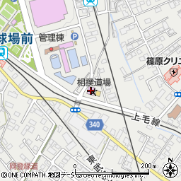 桐生市相撲場周辺の地図