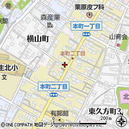 桐生市役所　総合政策部伝建まちなか交流館周辺の地図