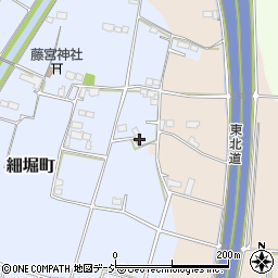 栃木県栃木市細堀町189-1周辺の地図