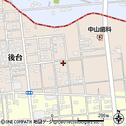 茨城県ひたちなか市後台周辺の地図