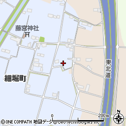 栃木県栃木市細堀町189周辺の地図