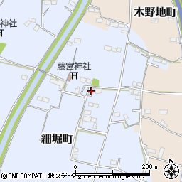 栃木県栃木市細堀町195周辺の地図