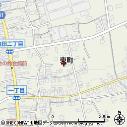 長野県北安曇郡池田町東町周辺の地図
