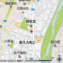 群馬県桐生市東久方町周辺の地図