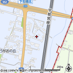 栃木県下野市下石橋186-6周辺の地図