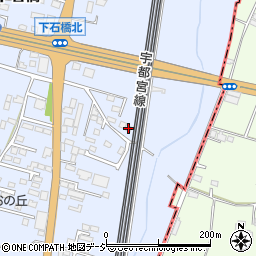 栃木県下野市下石橋191-1周辺の地図