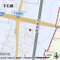 栃木県下野市下石橋195周辺の地図