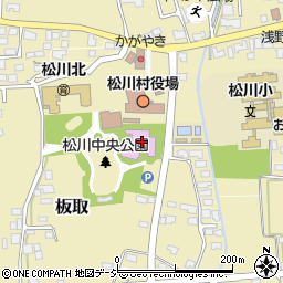 松川村　公民館・すずの音ホール周辺の地図