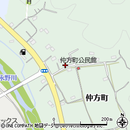 栃木県栃木市仲方町208周辺の地図