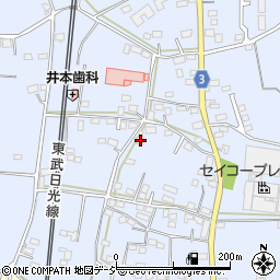栃木県栃木市都賀町家中2181周辺の地図