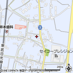 栃木県栃木市都賀町家中2233-1周辺の地図