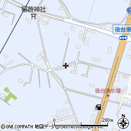 茨城県那珂市後台周辺の地図