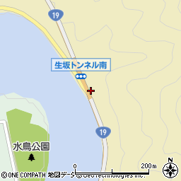 生坂トンネル南周辺の地図