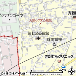 第七区公民館周辺の地図