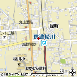 松川駅前周辺の地図