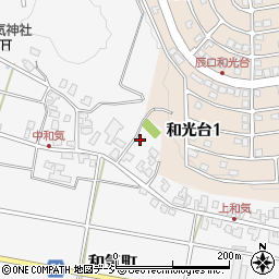 石川県能美市和気町に周辺の地図
