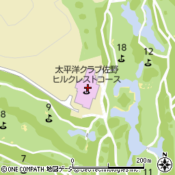 太平洋クラブ佐野ヒルクレストコース　エントリー専用周辺の地図