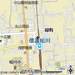ＪＲ大糸線信濃松川駅前トイレ周辺の地図
