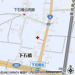 栃木県下野市下石橋395-4周辺の地図