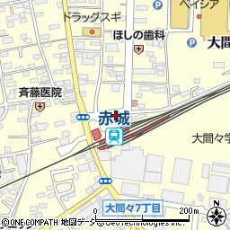 赤城駅周辺の地図