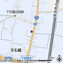 栃木県下野市下石橋391-2周辺の地図