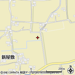 長野県松川村（北安曇郡）新屋敷周辺の地図