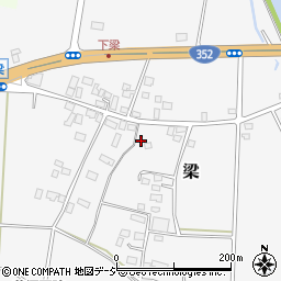 栃木県河内郡上三川町梁周辺の地図