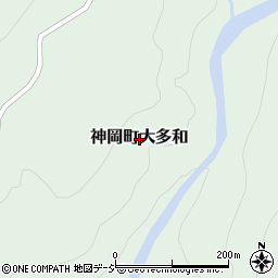 岐阜県飛騨市神岡町大多和周辺の地図