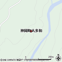岐阜県飛騨市神岡町大多和周辺の地図