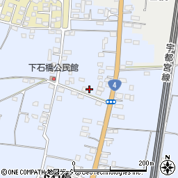 栃木県下野市下石橋388-1周辺の地図