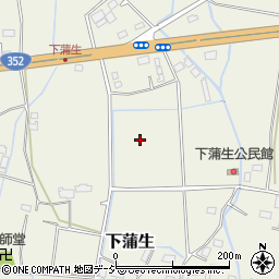 栃木県河内郡上三川町下蒲生周辺の地図