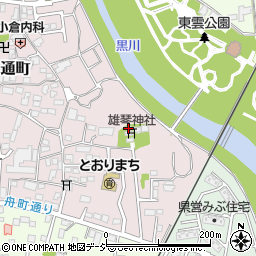 雄琴神社周辺の地図