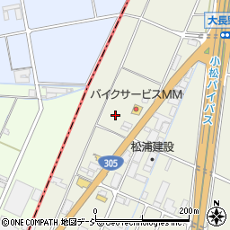 石川県能美市大長野町リ周辺の地図