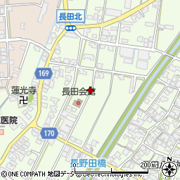 石川県小松市長田町周辺の地図