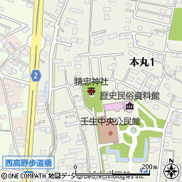 精忠神社周辺の地図