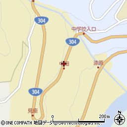 富山県南砺市中畑周辺の地図