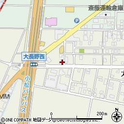 石川県能美市大長野町ト77-1周辺の地図