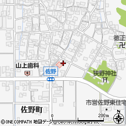 石川県能美市佐野町ヲ周辺の地図