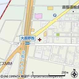石川県能美市大長野町ト80周辺の地図