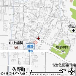 石川県能美市佐野町ヲ88周辺の地図