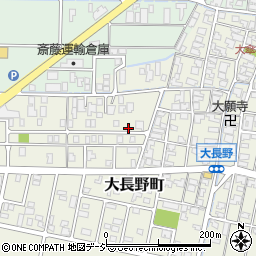 石川県能美市大長野町周辺の地図