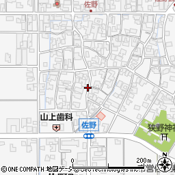 石川県能美市佐野町オ周辺の地図