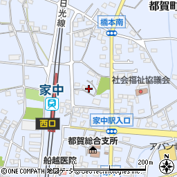 栃木県栃木市都賀町家中5957周辺の地図